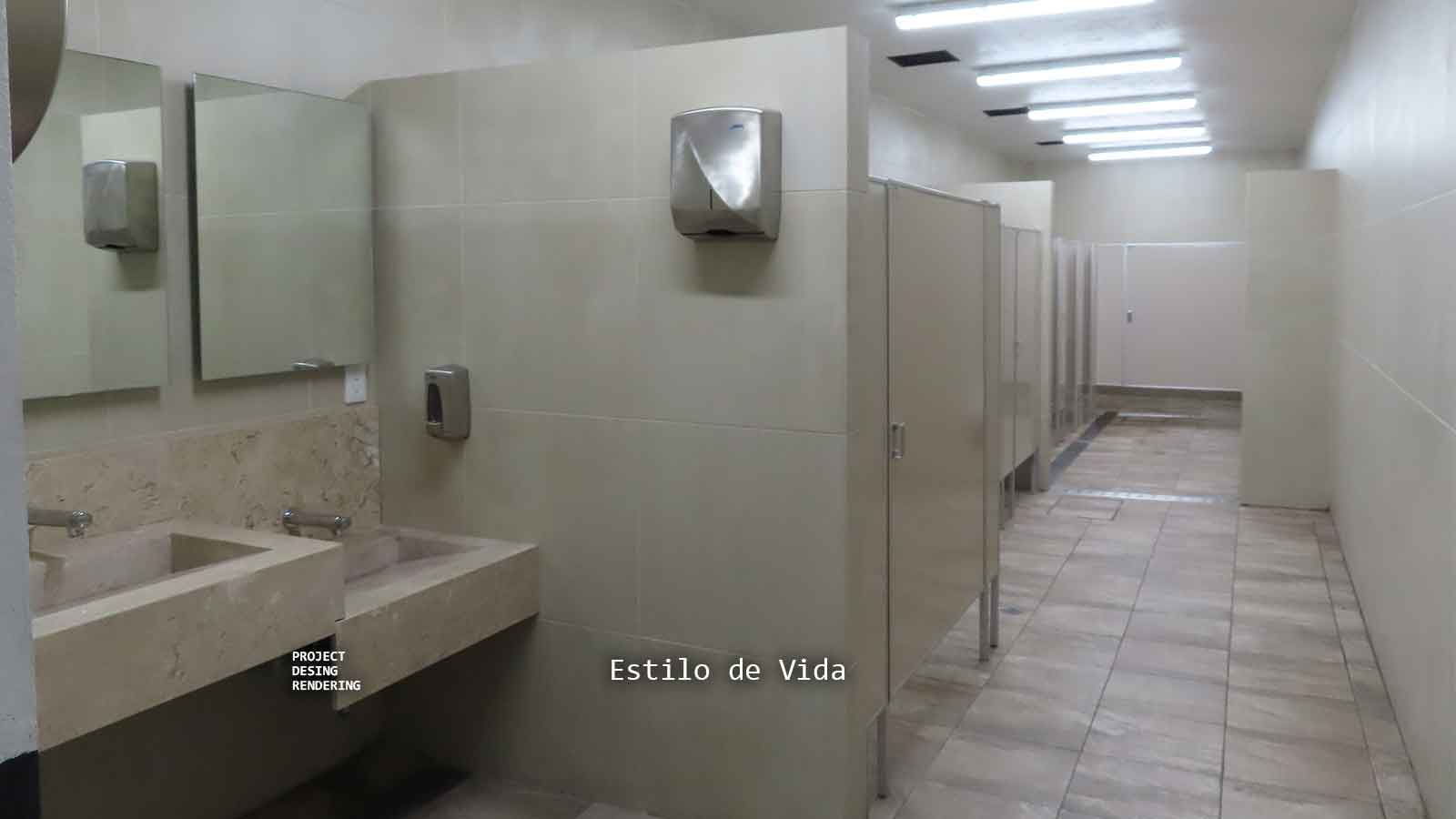Remodelación de baño en deportivo